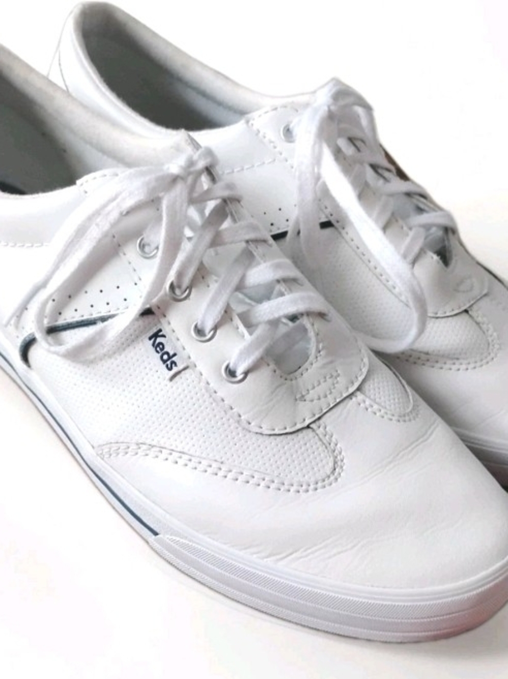 Keds Women Country 2 Leather Lace-up White Dream Foam Insole Sneakers Size 11 US